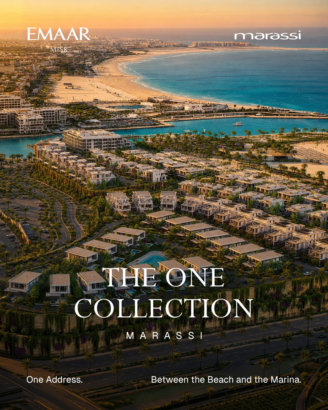 Aerial view of The One Collection at Marassi
